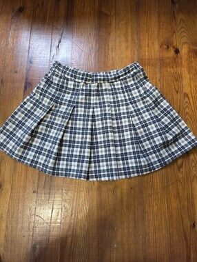 Plaid Pleated Mini Skirt